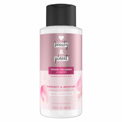 Love Beauty and Planet Murumuru Butter & Rose, Vegan Collagen Moisture Conditioner Perspective: back