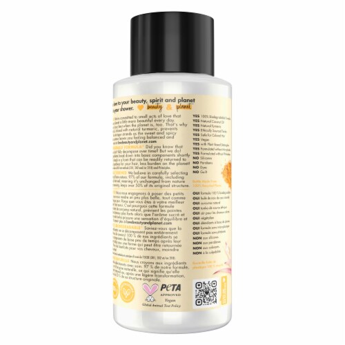 Love Beauty & Planet Prevent & Preserve Turmeric & Tonka Essence Conditioner Perspective: back