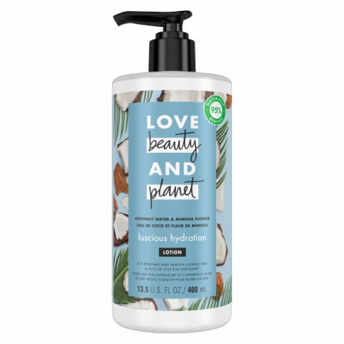 Love Beauty and Planet Coconut Water & Mimosa Flower Luscious Hydration Body Lotion Perspective: back
