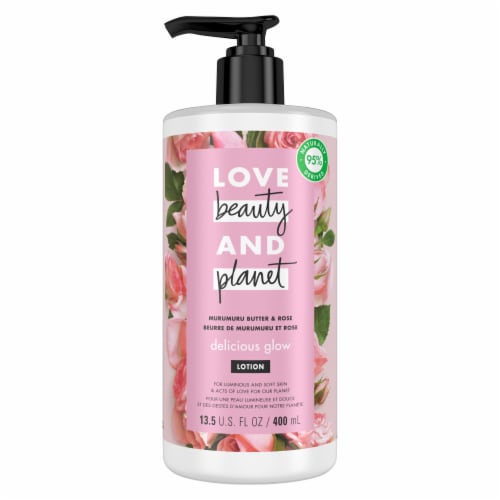 Love Beauty and Planet Murumuru Butter & Rose Delicious Glow Body Lotion Perspective: back