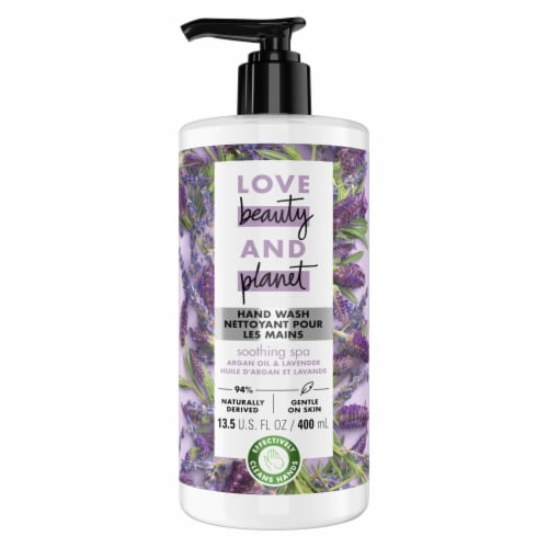 Love Beauty and Planet Soothing Spa Argan Oil & Lavender Hand Soap Perspective: back