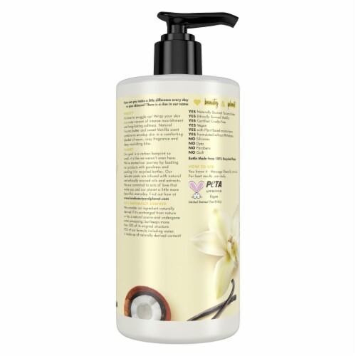 Love Beauty and Planet Vegan Tucuma Butter & Vanilla Body & Hand Lotion for Dry Skin Perspective: back