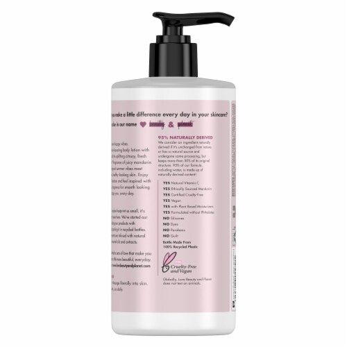 Love Beauty & Planet Paraben-Free Mandarin Body Lotion Perspective: back