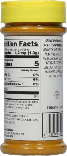 Grace® Jamaican Style Mild Curry Powder Perspective: back