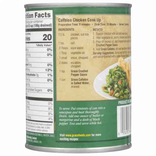 Grace Chopped Callaloo Perspective: back