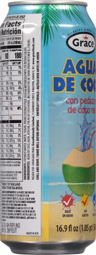 Grace® Coconut Bottled Water Perspective: back