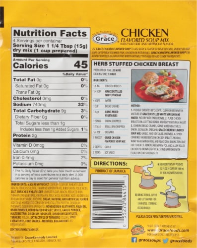 Grace® Country Style Seasoned Chicken Flavored Soup Mix Perspective: back