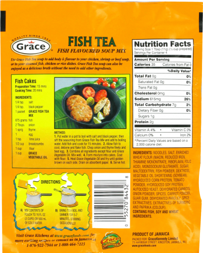 Grace® Fish Tea Soup Mix Perspective: back