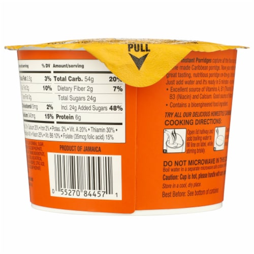 Grace® Instant Cornmeal Porridge Grits Perspective: back