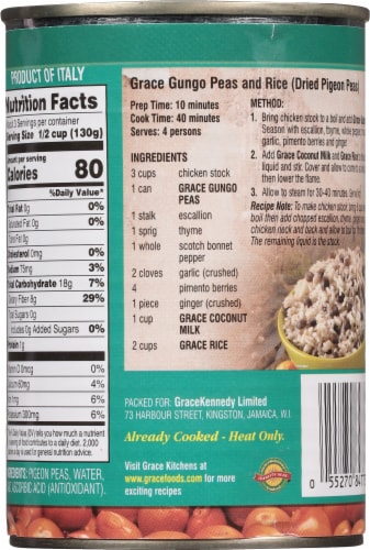 Grace® Dry Pigeon Peas Perspective: back