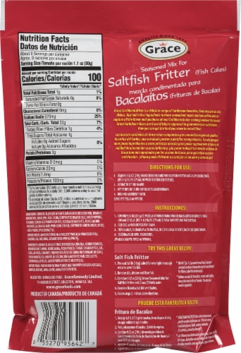 Grace Salt Fish Fritter Flavored Mix Perspective: back