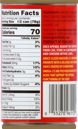 Grace® Classic Mackerel with Tomato Sauce Perspective: back