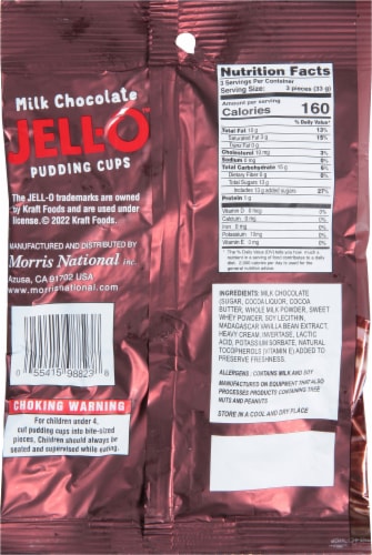 Jell-O™ Milk Chocolate Pudding Cups Perspective: back