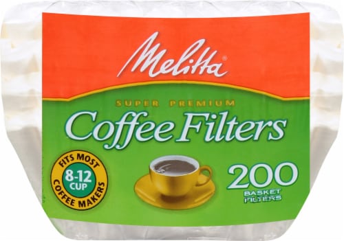 Melitta® White Paper Basket Coffee Filters Perspective: back