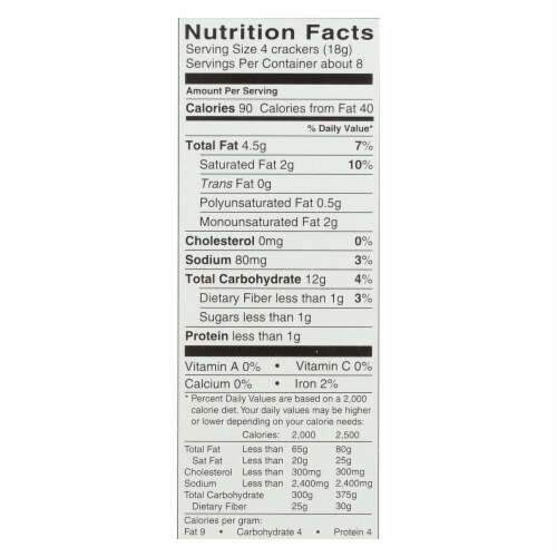 Dare Breton® Gluten-Free Crackers with Flax Perspective: back