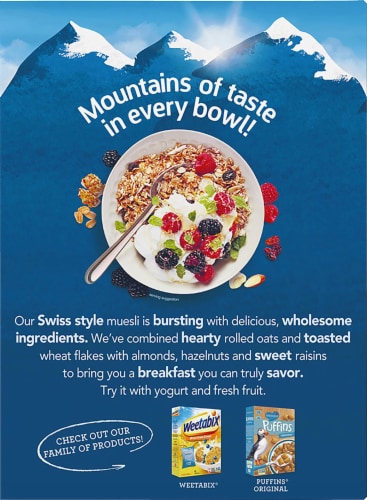 Alpen® No Sugar Added Muesli Cereal Perspective: back