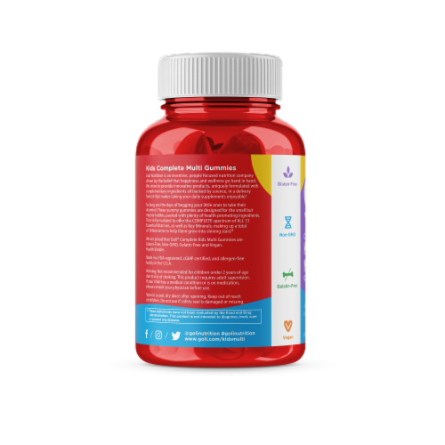 Goli Nutrition Kids Multivitamin Gummies Perspective: back