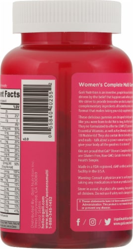 Goli® Nutrition Women's Complete Multivitamin Gummies Perspective: back