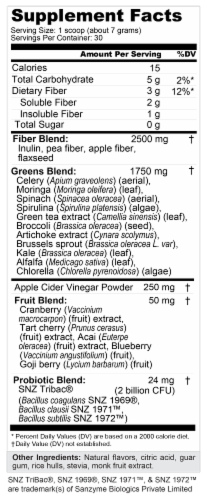 Goli® Nutrition Gutsy Greens Probiotic Powder Perspective: back