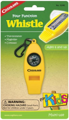 Coghlan's Four-Function Whistle for Kids - Yellow Perspective: back