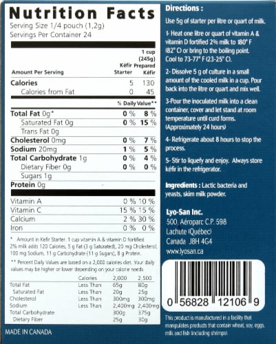 Yogourmet Kefir Starter Perspective: back