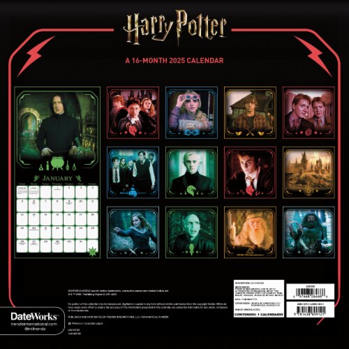 Trends 2025 Harry Potter™ Wall Calendar Perspective: back