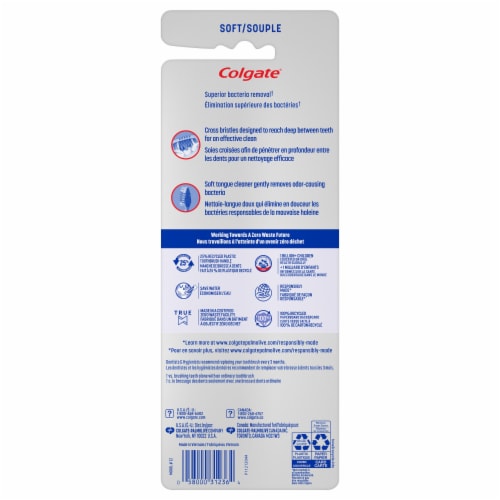 Colgate® Zig Zag® Deep Clean Soft Manual Toothbrush Value Pack Perspective: back
