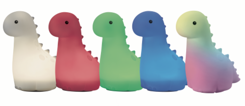 Billie Brontosaurus Color Changing LED Rechargeable Silicone Night Light Perspective: back