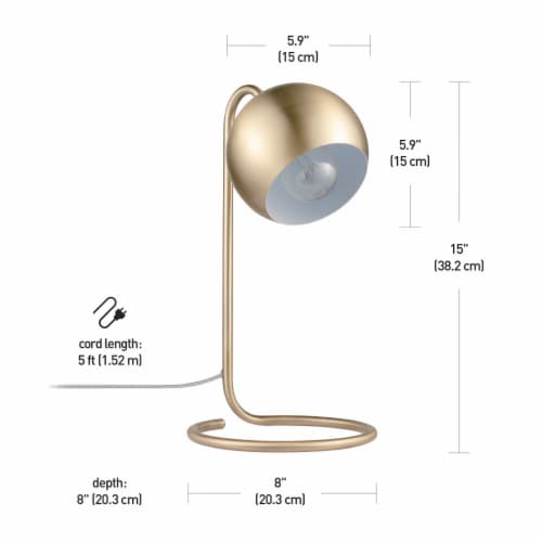 Globe Richmond Desk Lamp - Matte Brass Perspective: back