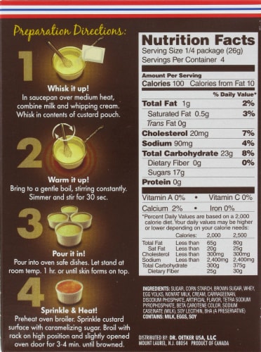 Dr. Oetker Classic Creme Brulee Perspective: back
