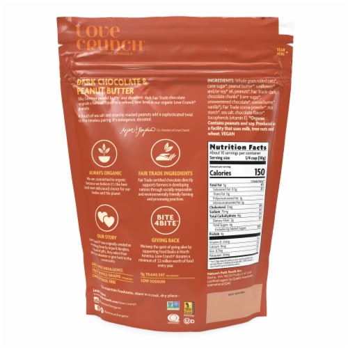 Nature's Path Love Crunch Dark Chocolate & Peanut Butter Granola Perspective: back
