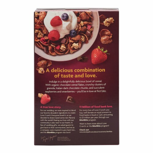 Nature's Path Organic® Love Crunch Dark Chocolate and Red Berries Cereal Perspective: back