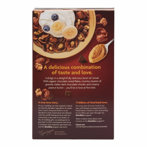 Nature's Path Organic® Love Crunch Dark Chocolate Peanut Butter Cereal Perspective: back