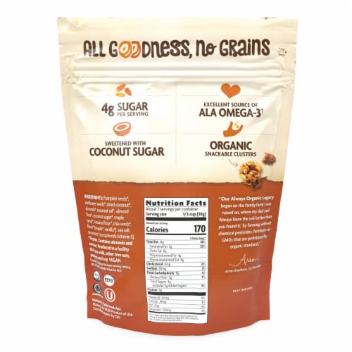 Nature's Path Organic® Maple Almond Grain Free Granola Perspective: back