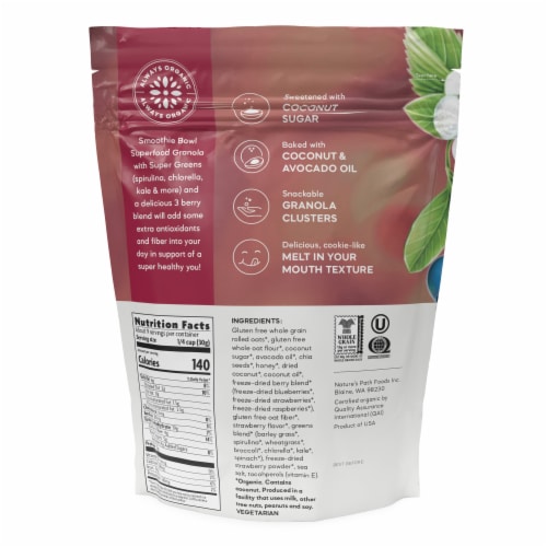 Nature's Path Smoothie Bowl Granola Perspective: back