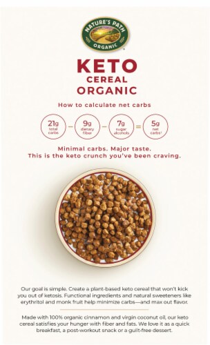 Nature's Path Organic® Cinnamon Toast Keto Cereal Perspective: back