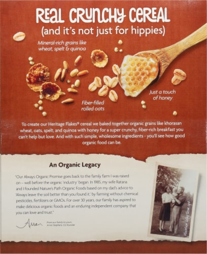 Nature's Path Organic® Heritage Flakes® Cereal Perspective: back