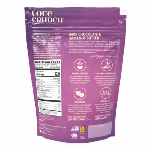 Nature's Path Love Crunch Dark Chocolate & Hazelnut Butter Granola Perspective: back