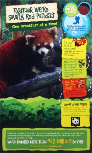 Nature's Path EnviroKidz Organic Red Panda Puffs Peanut Butter & Strawberry Cereal Perspective: back