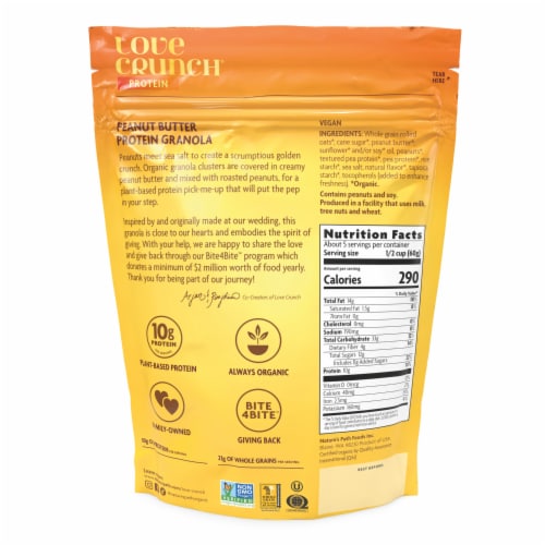 Nature's Path Organic Love Crunch® Peanut Butter Protein Granola Perspective: back