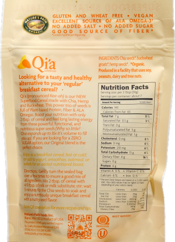 Nature's Path Organic Qi'a® Buckwheat & Hemp Cereal Perspective: back