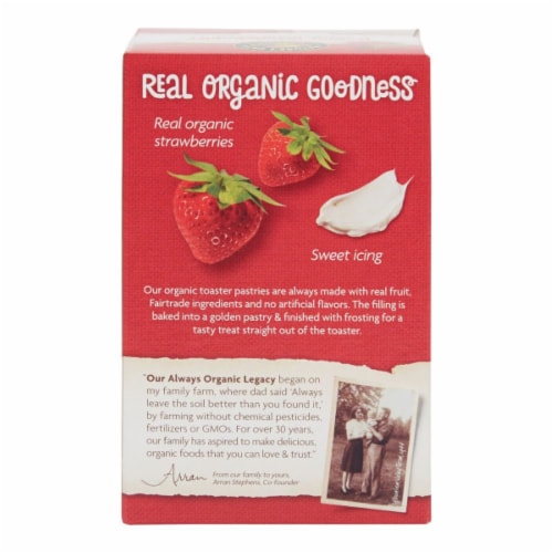 Nature's Path Organic Berry Strawberry Frosted Toaster Pastries Perspective: back