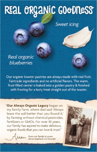 Nature's Path Organic Frosted Buncha Blueberries Toaster Pastries Perspective: back