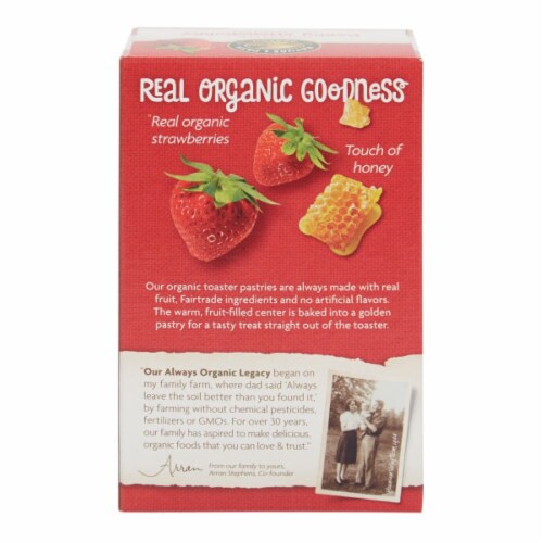 Nature's Path Organic Unfrosted Berry Strawberry Toaster Pastries Perspective: back