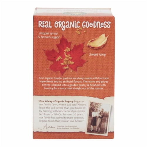 Nature's Path Organic Frosted Mmmaple Brown Sugar Toaster Pastries Perspective: back