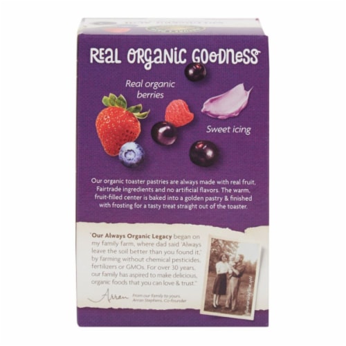 Nature's Path Organic Frosted Wildberry Acai Toaster Pastries Perspective: back