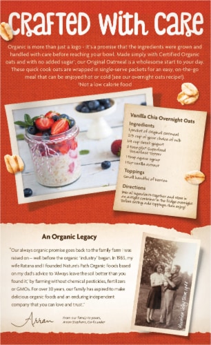 Nature's Path Organic® Original Instant Oatmeal Perspective: back
