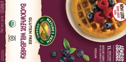 Nature's Path Organic® Gluten Free Buckwheat Wildberry Waffles Perspective: back