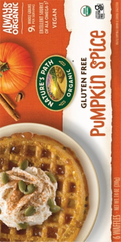 Nature's Path Organic® Gluten Free Pumpkin Spice Waffles Perspective: back