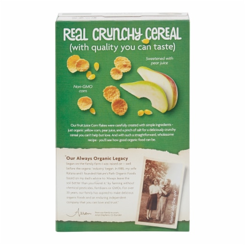 Nature's Path Organic® Fruit Juice Corn Flakes Cereal Perspective: back